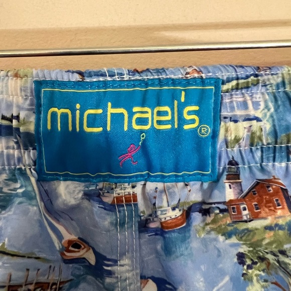 NWT Michaels nautical theme swim trunks with waist string - Picture 7 of 11